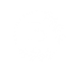 Portfolio logo that has the letters F P in the center, and branches with the name Francine Price around the border